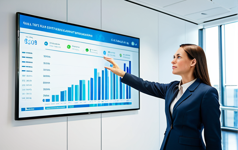 A professional Certified Public Accountant, a male or female, in their late 30s to early 40s, dressed in a sleek, modern business suit. Standing confidently in a bright, contemporary office space, looking thoughtfully at a large transparent screen displaying intricate data visualizations and futuristic financial projections. One hand is gesturing towards the screen, conveying strategic insight. The atmosphere is innovative and forward-thinking. Soft, professional studio lighting, emphasizing clarity and sophistication. High-resolution, professional photography, perfect anatomy, correct proportions, natural pose, well-formed hands, proper finger count, fully clothed, modest clothing, appropriate attire, professional dress, safe for work, appropriate content, professional, family-friendly.
