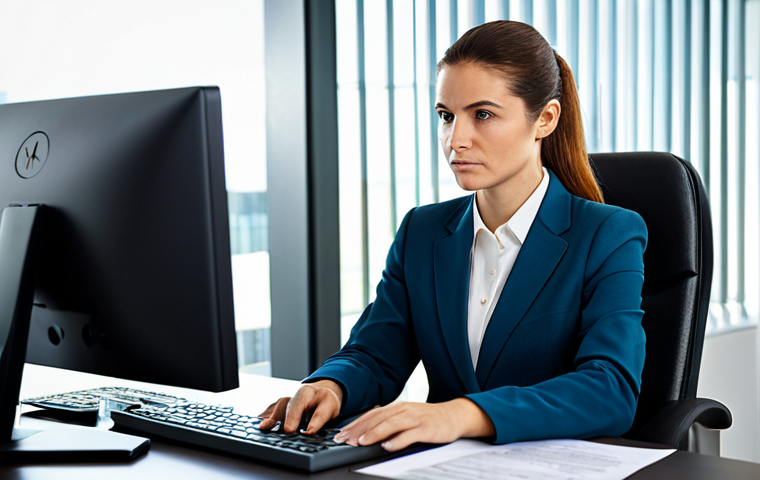 **

A confident female Certified Public Accountant (CPA) in a modern office setting, fully clothed in professional attire (business suit), reviewing financial documents on a computer. Soft, natural lighting. Focus on the importance of adapting to updated accounting standards like IFRS. Perfect anatomy, correct proportions, well-formed hands. Safe for work, appropriate content, professional, high quality.

**