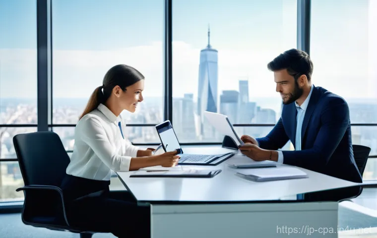 공인회계사와 팀워크 개발 - **Prompt: "A dynamic and diverse team of professional accountants, dressed in smart business attire,...