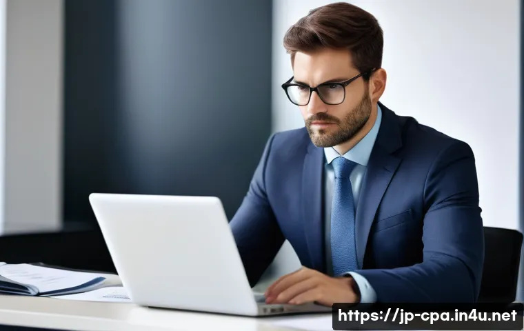 공인회계사로서의 윤리적 책임 - A professional and trustworthy public accountant, in their late 30s to early 40s, male or female, dr...