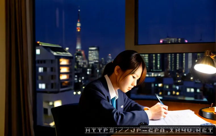 공인회계사 비전공자의 도전기 - Photorealistic Japanese young professional transitioning into accounting, seated at a tidy home desk...